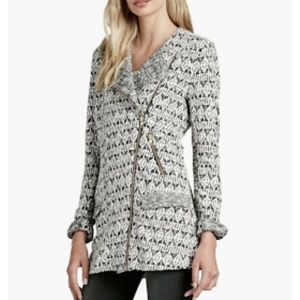 Lucky Brand Marnie Long Active Jacket Black White